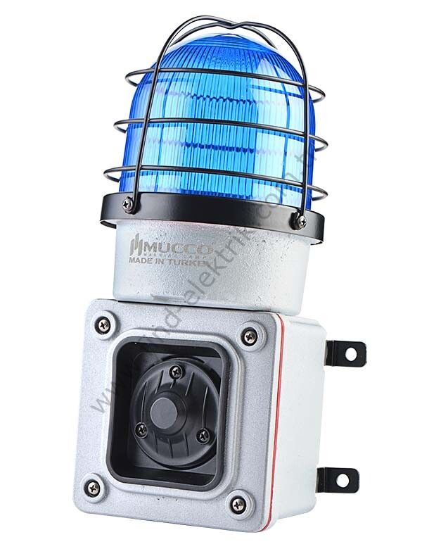 Mucco SNT-ES12522-D-4 ES 125 Serisi Endüstriyel Işıklı Siren 85-260V AC/DC