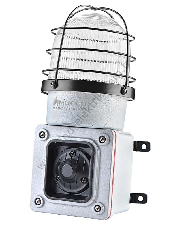 Mucco SNT-ES12522-D-5 ES 125 Serisi Endüstriyel Işıklı Siren 85-260V AC/DC