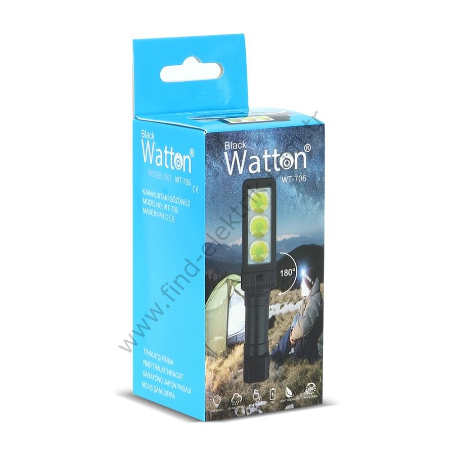 Watton WT-706 Şarjlı Mıktanıslı Çalışma Lambası Kafa Işığı