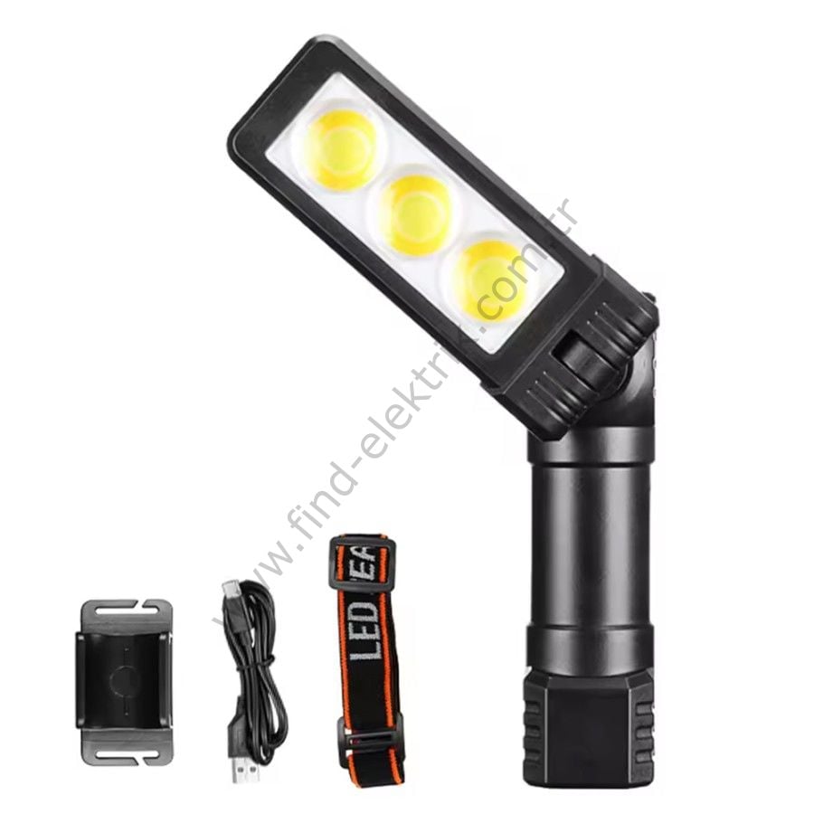 Watton WT-706 Şarjlı Mıktanıslı Çalışma Lambası Kafa Işığı