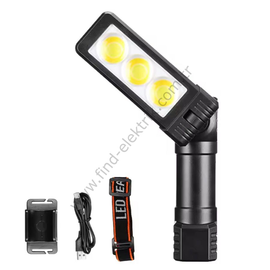 Watton WT-706 Şarjlı Mıktanıslı Çalışma Lambası Kafa Işığı