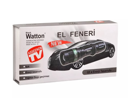 Watton WT-012 Zoomlu Oto Şarjlı El Feneri