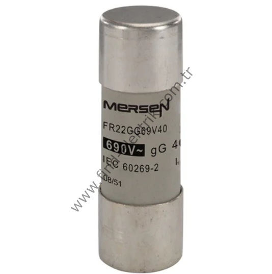 Mersen FR22GG69V40 Porselen Gecikmeli Sigorta GG 22X58 40A  690V