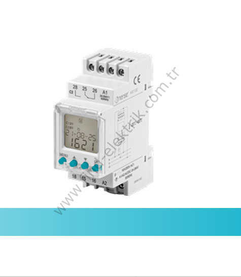 Tense AST-02 Dijital Astronomik Zaman Rölesi  (16A/ 250V AC (Rezistif Yük) (1NC + 1NO)