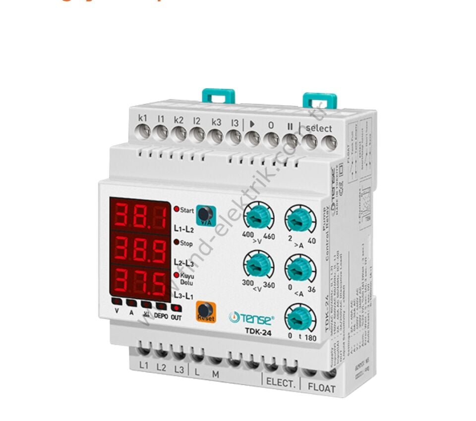 Tense TDK-24 Trifaze Dalgıç Kontrol Rölesi