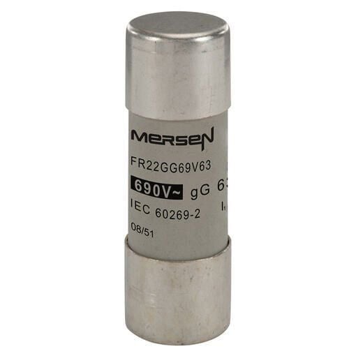 Mersen FR22GG69V63 Porselen Gecikmeli Sigorta GG 22X58 63A  690V