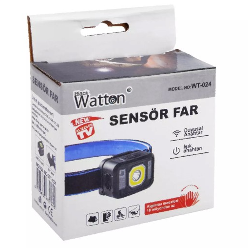 Watton WT-024 Pratik Sensörlü Sinyalli Kafa Lambası