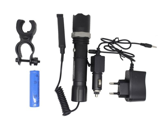 Watton WT-040 Tüfek Ve Bisiklet Feneri Şarjlı Pilli