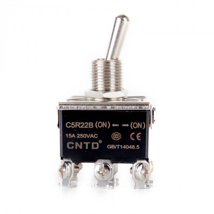 Cntd C5R22B  C5 Serisi (15Amper)- Çift Kutuplu Toggle Anahtar