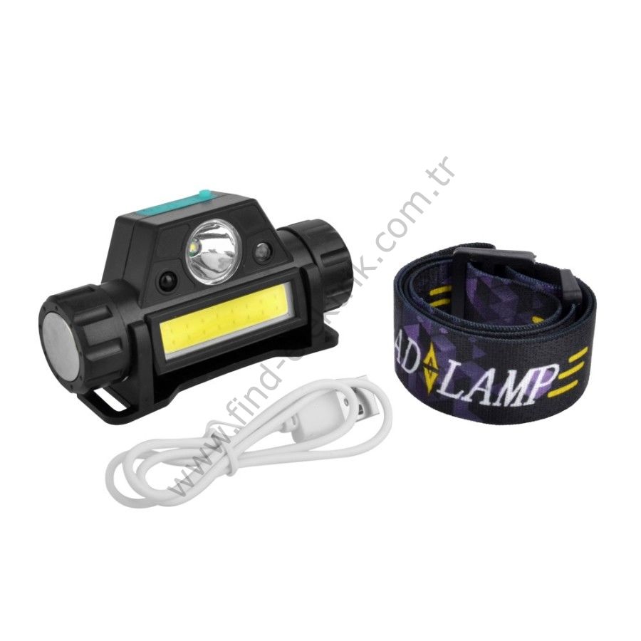 Watton WT-055 8 Saat Dayanıklı Şarjlı Sensörlü Mıknatıslı Kafa Lambası