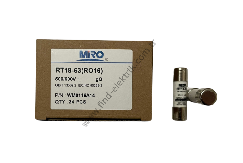 Miro RO16 14X51MM 500V AC 8 Amper Gecikmeli Sigorta
