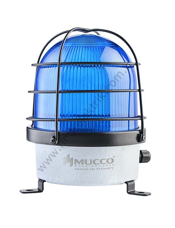 Mucco SNT-D12513B-KFS-4 D Serisi Kafesli Endüstriyel Buzzer İkaz Lambası 12-24V AC/DC