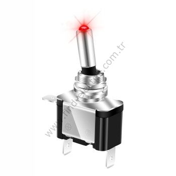 Gerta G5M-513-FR Gerta G5 Serisi (20Amper) 12-24V Işıklı Tek Kutuplu Metal Kafa (Faston Terminal Girişli)