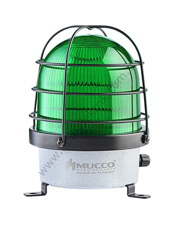 Mucco SNT-D12522B-KFS-2 D Serisi Kafesli Endüstriyel Buzzer İkaz Lambası 85-260V AC/DC