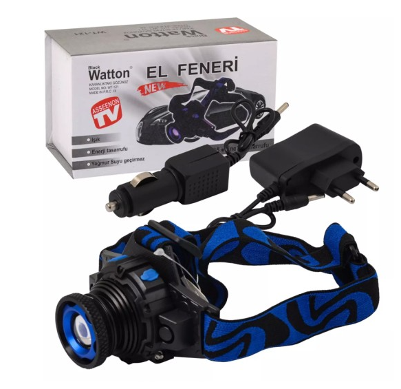 Watton WT-121 Q5 Şarjlı Mercekli Kafa Feneri