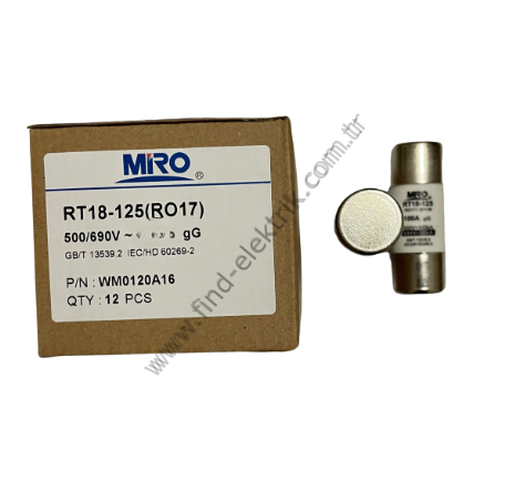 Miro RO17 22X58MM 690V AC 125 Amper Gecikmeli Sigorta