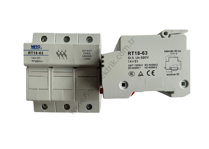 Miro RT-63 14X51MM Üçlü Sigorta Yuvası (3P)