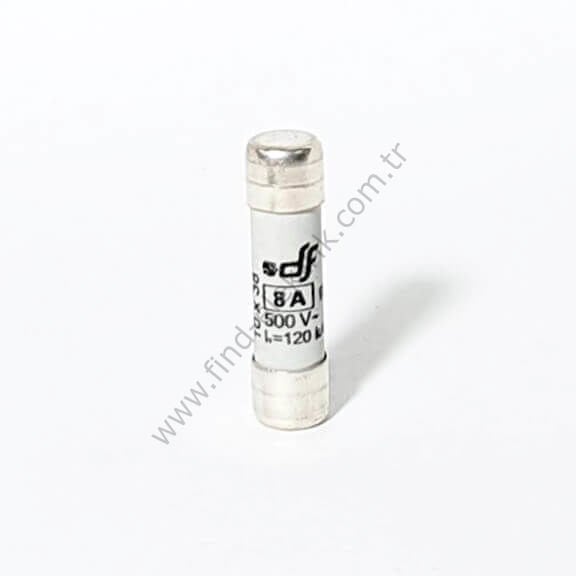 Df 420008 Porselen Gecikmeli Sigorta GG 10X38 8A 500V (Kutu 10 Adet)