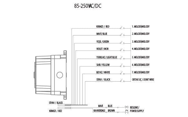 Mucco SNT-ESP24-5 Endüstriyel Işıklı Siren 12-30V AC/DC