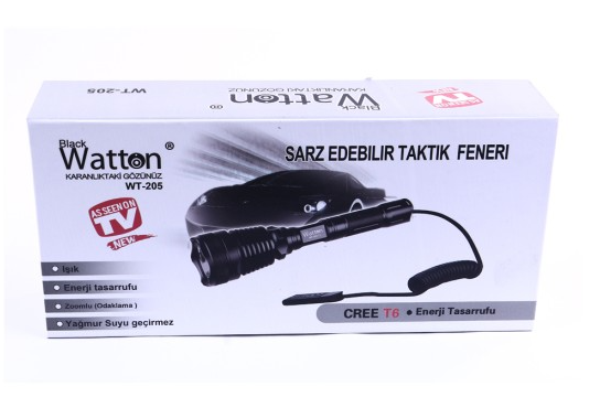 Watton WT-205 Orjinal 800 Lümen T6 Özel Avcı Feneri