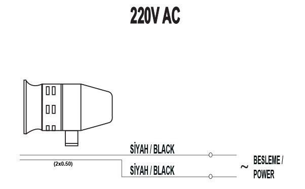 Mucco SNT-SL390-22 Motorlu Siren 220V