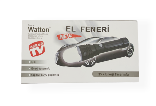 Watton WT-282 Flaşörlü Uzun Mesafeli Şarjlı Pilli Mıknatıslı El Feneri