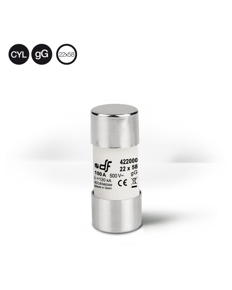 Df 422063 Porselen Gecikmeli Sigorta GG 22X58 63A 500V (Kutu 10 Adet)