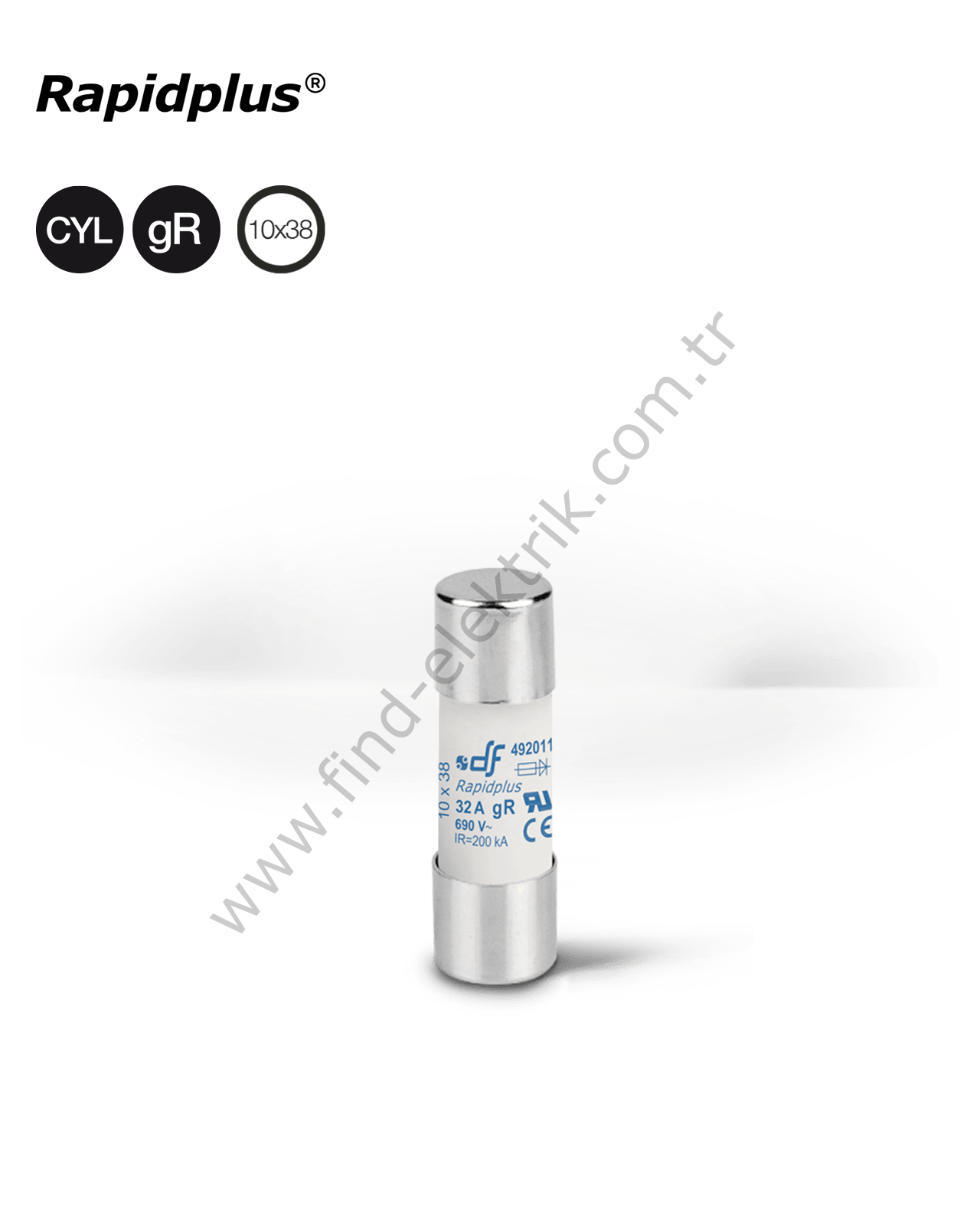 Df 492002 Porselen Hızlı Sigorta 10X38mm, 600V, 2A (Kutu 10 Adet)