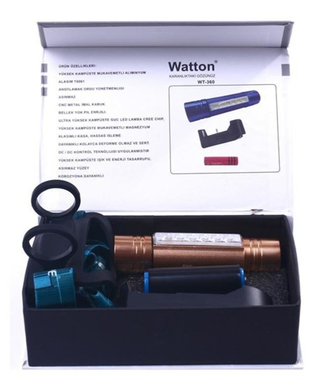 Watton WT-360 Kafa Lambası Güçlü El Feneri