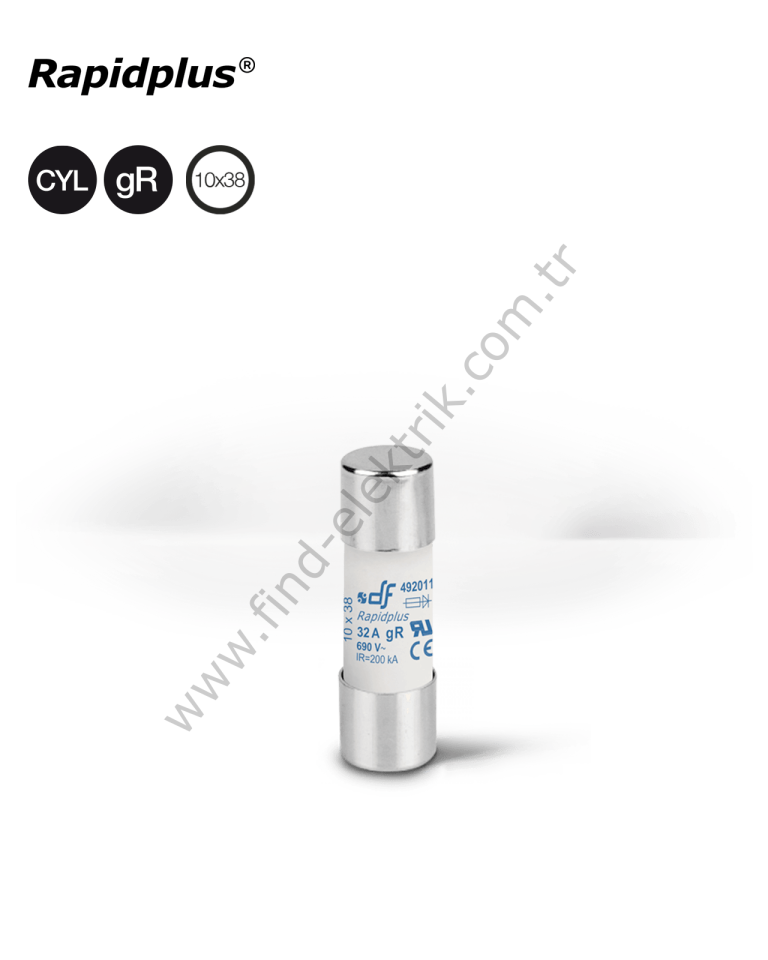 Df 492004 Porselen Hızlı Sigorta 10X38mm, 600V, 6A (Kutu 10 Adet)