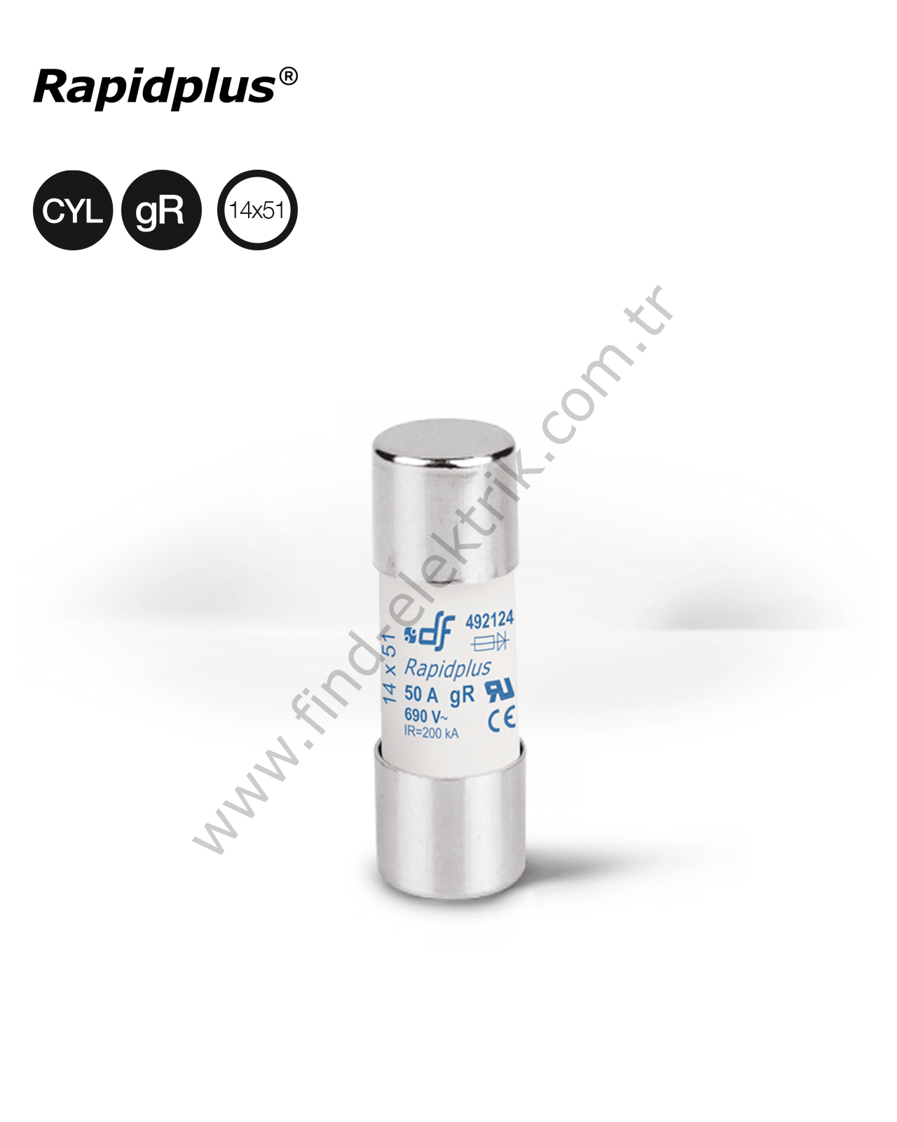 Df 491210 Porselen Hızlı Sigorta 14X51Mm, 660V, 3A (Kutu 10 Adet)