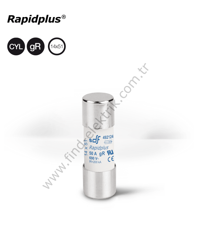 Df 491210 Porselen Hızlı Sigorta 14X51Mm, 660V, 3A (Kutu 10 Adet)