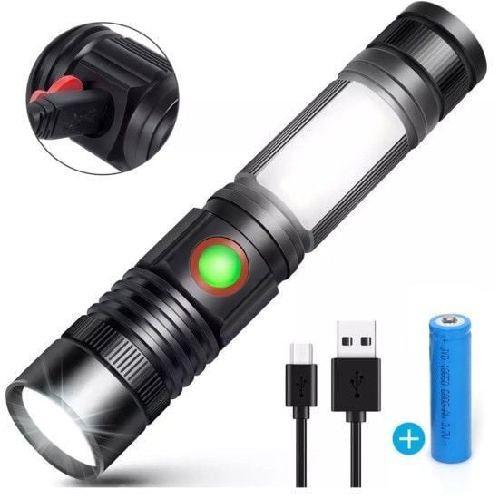 Watton WT-601 Geniş Açılı P50 Led Şarjlı El Feneri