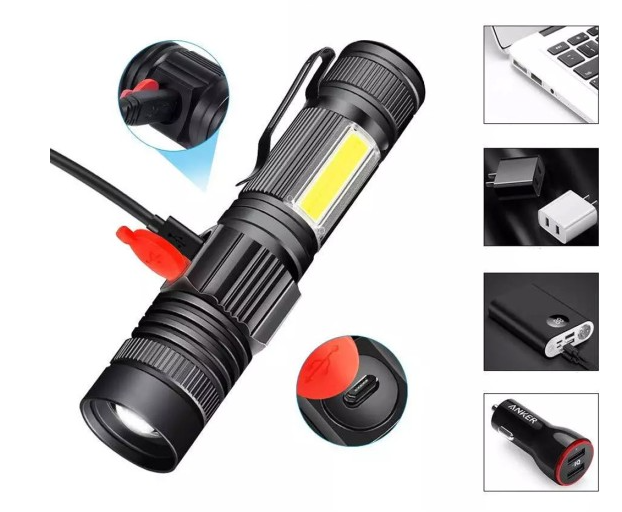 Watton WT-601 Geniş Açılı P50 Led Şarjlı El Feneri