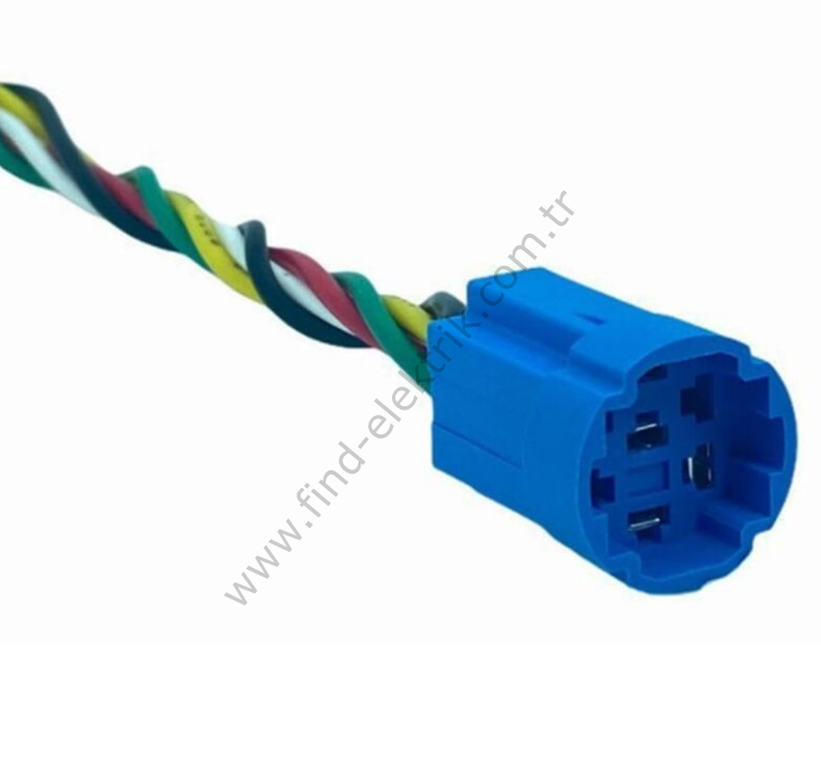 Gerta EGT16-5P-16 16mm Buton Uyumlu 15cm Kablolu Soket 5Pin