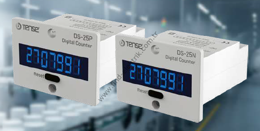Tense DS-25N NPN Sensör Girişli Sayıcı 7 Dijit Display 24V -220VAC/DC