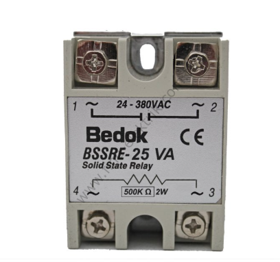 BSSRE-25VA 500KOHM/2W Potansiyometre İle Sürülebilen,24-380VAC Çıkış Voltajı,25A Monofaze SOLİD STATE RELAY(SSR Röle)