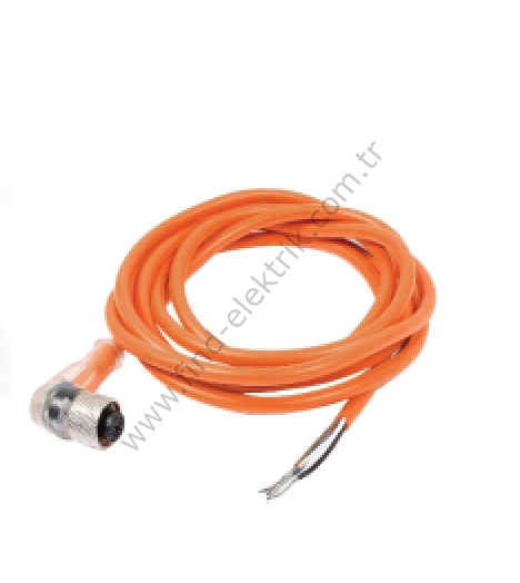 M12-410-90-DL (RK02-2-4/10) M12 4 10m 90º Dişi Konnektör Ledli