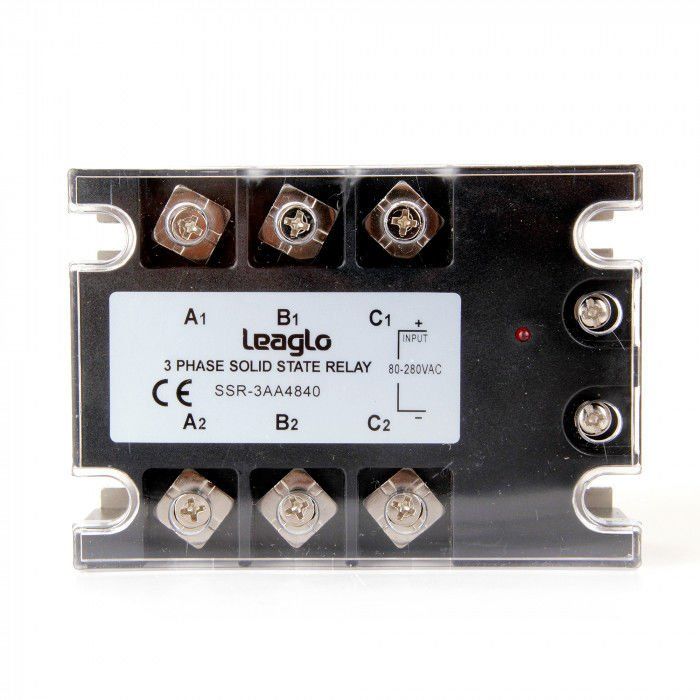 Leaglo 3AA-4880  AC-AC 3 Faz SSR Giriş: 80-250V AC Çıkış: 24-480V AC 80 Amper
