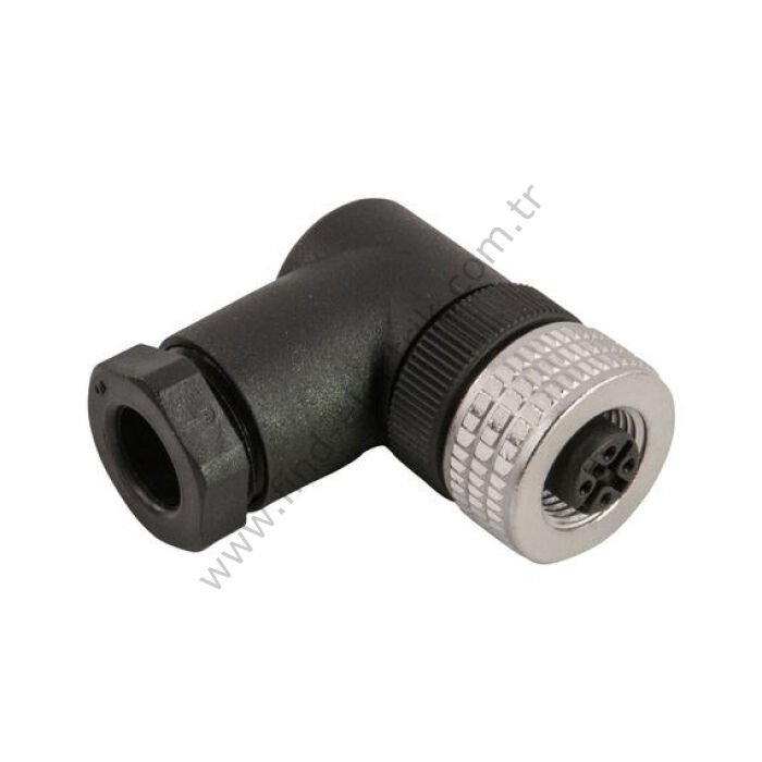 SL12-M05D M12 90 Derece 5 Pinli Erkek Konnektör