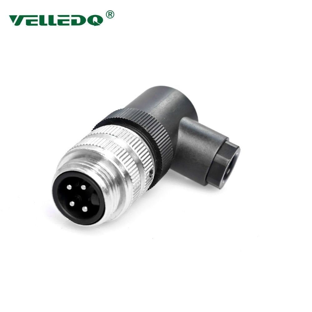 7/8 4 Pin 90° Açılı Erkek Konnektör 7/8-M04S Velledq