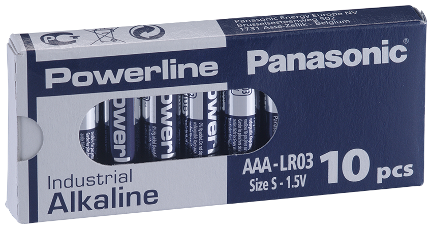 Panasonic - Powerline - LR03AD/10BB - 1.5 V - AAA - Alkaline Pil (İnce Pil) - 10'lu Kutu