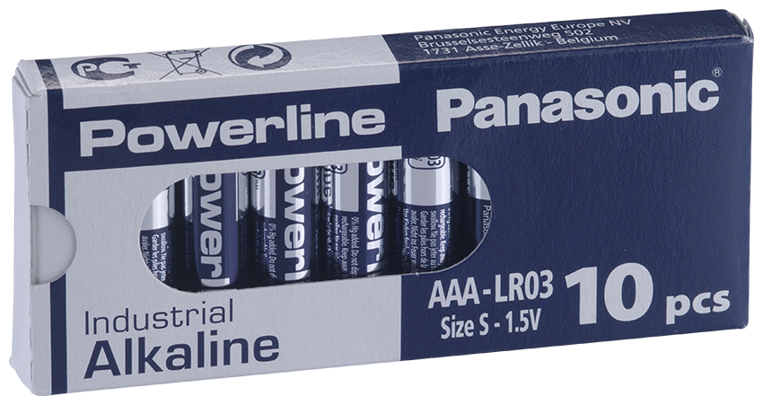 Panasonic - Powerline - LR03AD/10BB - 1.5 V - AAA - Alkaline Pil (İnce Pil) - 1 KOLİ 120 ADET
