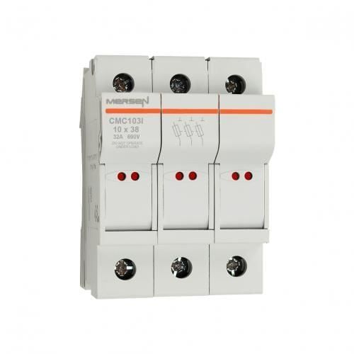 Mersen CMC 103 Sigorta Yuvası Pm F 10X38 3P (Üçlü)