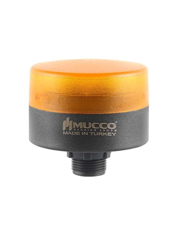 Mucco SNT-MS725-F-3 70 Serisi Somun Bağlantılı Mini Tepe Lambası Flaşör 40-260V AC/DC Sarı Işık