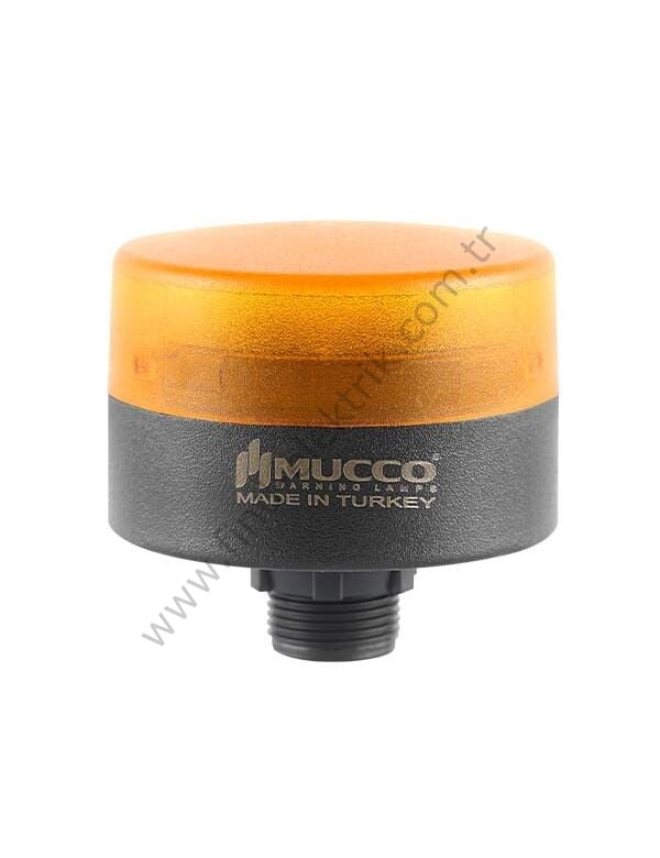 Mucco SNT-MS725-SB-3  70 Serisi Somun Bağlantılı Mini Tepe Lambası Buzzer Sabit 40-260V AC/DC Sarı Işık