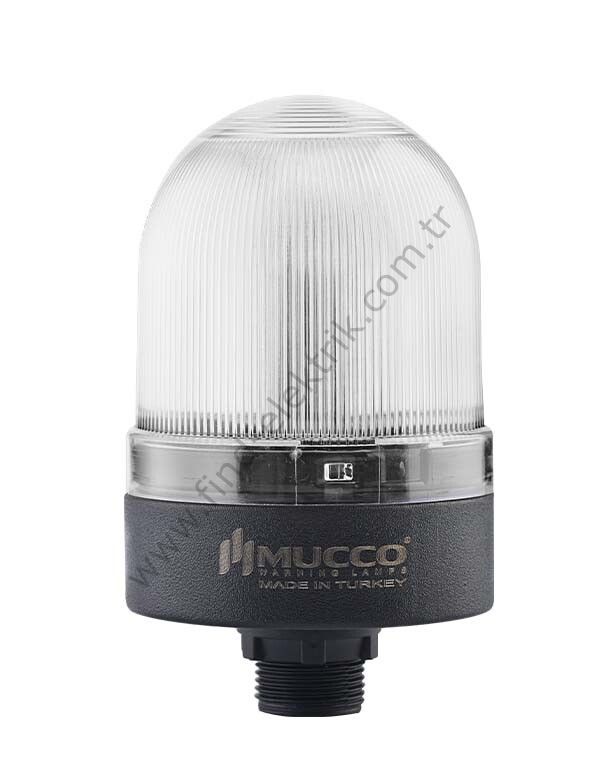 Mucco SNT-S725-F-5 70 Serisi Somun Bağlantılı Tepe Lambası Flaşör 40-260V AC/DC Beyaz Işık