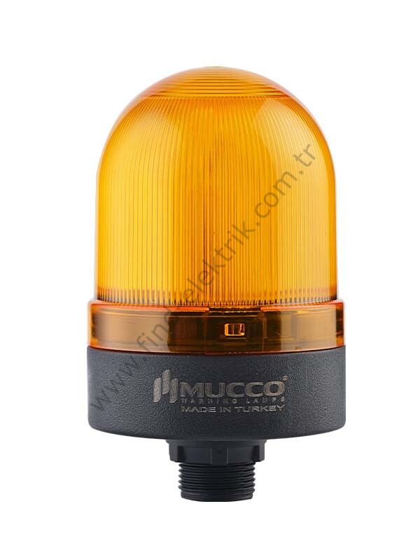 Mucco SNT-S725-S-3 70 Serisi Somun Bağlantılı Tepe Lambası Sabit 24V DC Sarı Işık