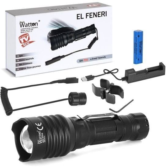 Watton WT-620 Tg-10 Şarjlı Profesyonel Avcı Feneri