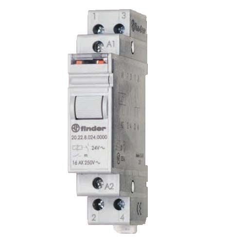 Finder F.20.22.8.024.0000-Modüler Adım Rölesi İki Faz 2 No-16A 24V